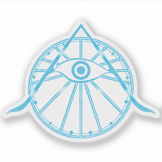 "Awaken" All-Seeing Eye & Sacred Geometry Symbol シール (正面)
