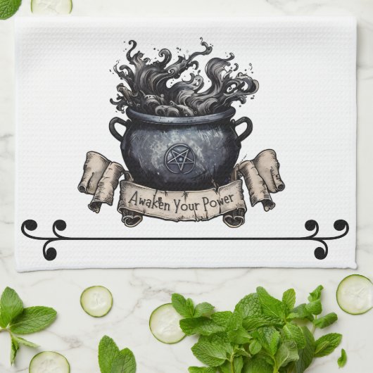 Awaken Your Power Cauldron キッチンタオル (折り畳み)