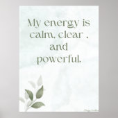Awakening Energy Inspirational Floral Poster ポスター (正面)