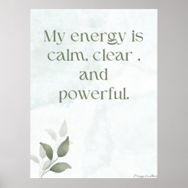 Awakening Energy Inspirational Floral Poster ポスター