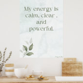 Awakening Energy Inspirational Floral Poster ポスター (キッチン)