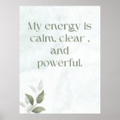 Awakening Energy Inspirational Floral Poster ポスター (正面)