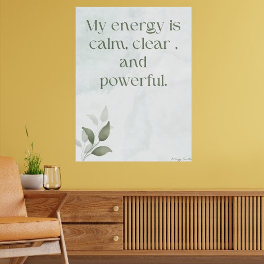 Awakening Energy Inspirational Floral Poster ポスター (リビング2)