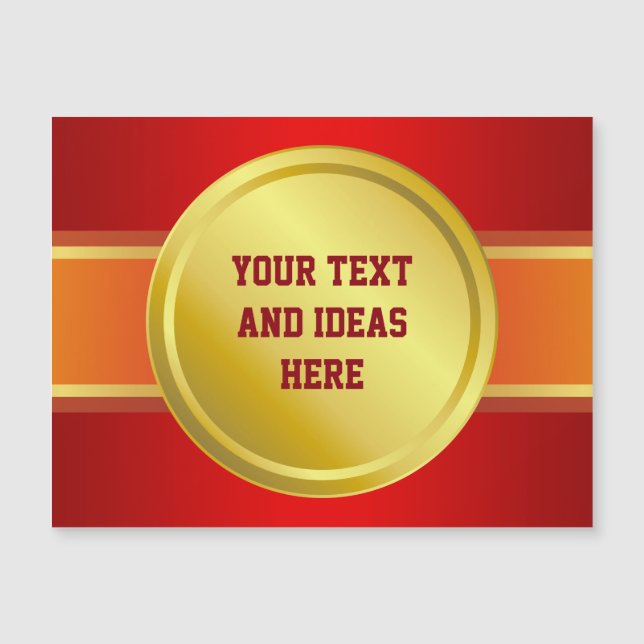 AWARD RIBBON金ゴールドIII + your backgr.&文字 (正面)