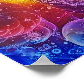 Award Winning Hand Painted Abstract Painting ポスター (角)