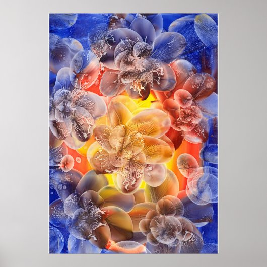 Award-Winning Hand Painted Gouache Flowers ポスター (正面)