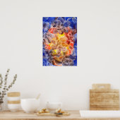 Award-Winning Hand Painted Gouache Flowers ポスター (キッチン)