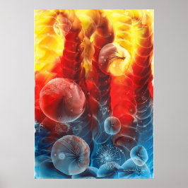 Awarded Abstract Expressionism Hand Painted Art ポスター