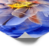 Awarded Hand Painted Abstract Floral ポスター (角)