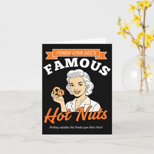 Awareness Fonda Lynn Dee's Famous Hot Nuts Retro A カード (黄色い花)