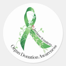 Awareness Ribbon Organ Donation Awareness ラウンドシール