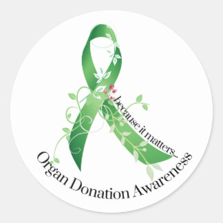 Awareness Ribbon Organ Donation Awareness ラウンドシール