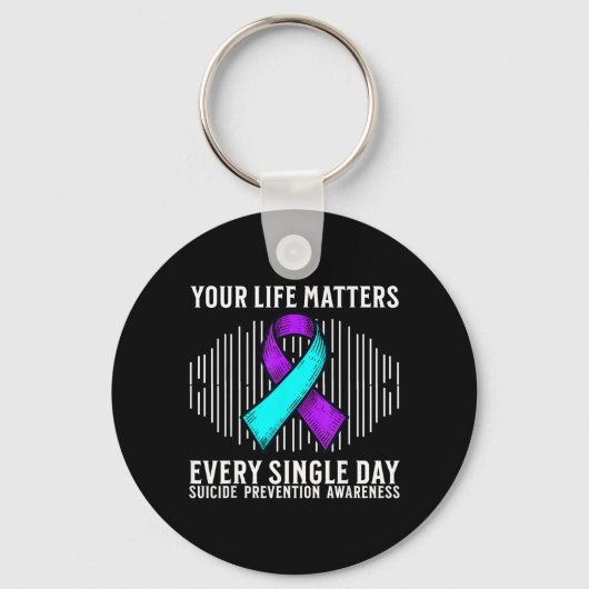 Awareness Support Prevention Awareness Month Print キーホルダー (正面)