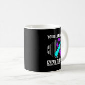 Awareness Support Prevention Awareness Month Print コーヒーマグカップ (正面右)