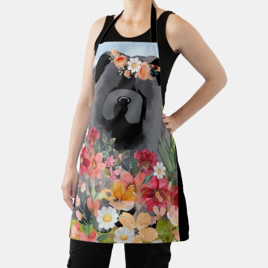 AWASH IN LIGHT BLACK - Blue Chow Dog エプロン (インサイチュ)