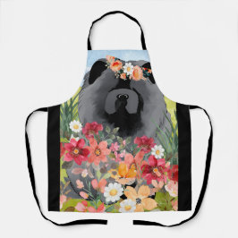 AWASH IN LIGHT BLACK - Blue Chow Dog エプロン