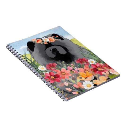 AWASH IN LIGHT BLACK - Blue Chow Dog ノートブック (右側)