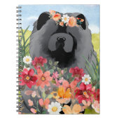 AWASH IN LIGHT BLACK - Blue Chow Dog ノートブック (正面)