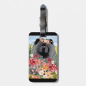 AWASH IN LIGHT BLACK - Blue Chow Dog ラゲッジタグ (裏面縦)