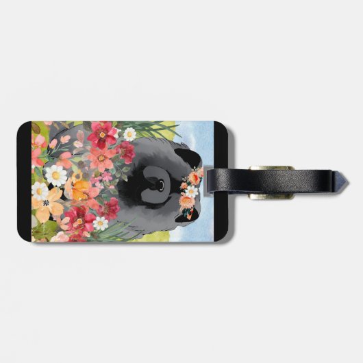 AWASH IN LIGHT BLACK - Blue Chow Dog ラゲッジタグ (裏面横)