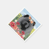 AWASH IN LIGHT BLACK - Blue Chow Dog Shirts スタンダードカクテルナプキン (角)