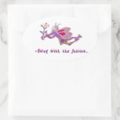 Away With the Fairies Sticker 楕円形シール (バッグ)