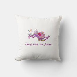 "Away With the Fairies" Throw Pillow クッション