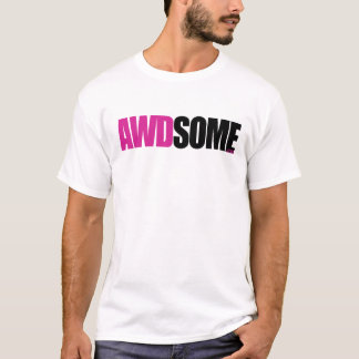 awdsomeピンクlogo1 tシャツ