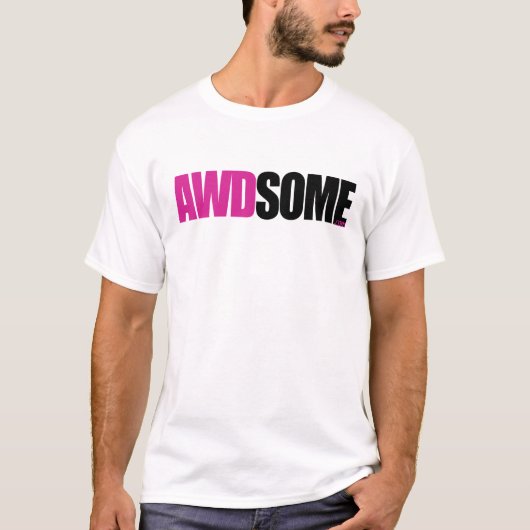 awdsomeピンクlogo1 tシャツ (正面)