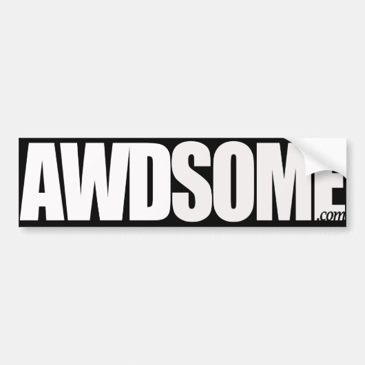 awdsome白黒煙 バンパーステッカー (正面)