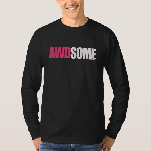 awdsome黒く長い袖 tシャツ (正面)