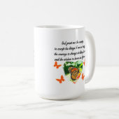 AWE'インスパイア's BUTTERFLY SERENITY祈りの言葉写真 コーヒーマグカップ (正面右)