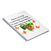 AWE'インスパイア's BUTTERFLY SERENITY祈りの言葉写真 ノートブック (右側)