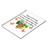 AWE'インスパイア's BUTTERFLY SERENITY祈りの言葉写真 ノートブック (左側)