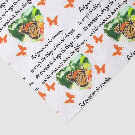 AWE'インスパイア's BUTTERFLY SERENITY祈りの言葉写真 薄葉紙 (詳細)