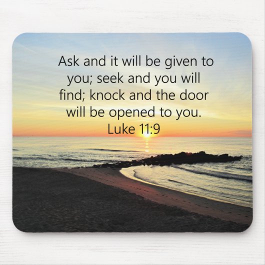 AWE-インスパイアs LUKE 11:9日の出の写真 マウスパッド (正面)