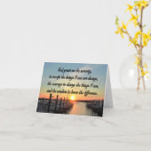 AWE-インスパイアs SERENITY祈りの言葉サンセットフォトデザイン カード (黄色い花)