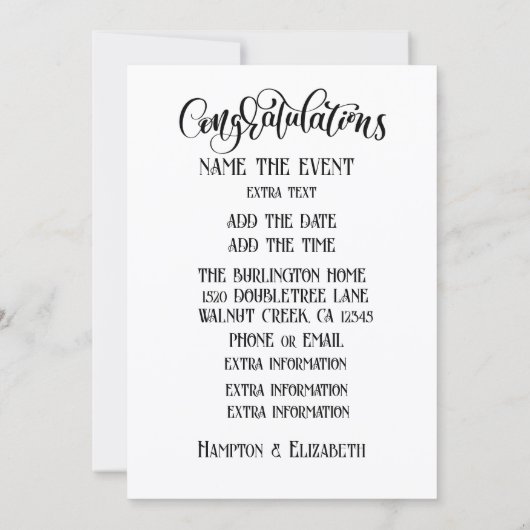 AWESOME  招待状 (裏面)