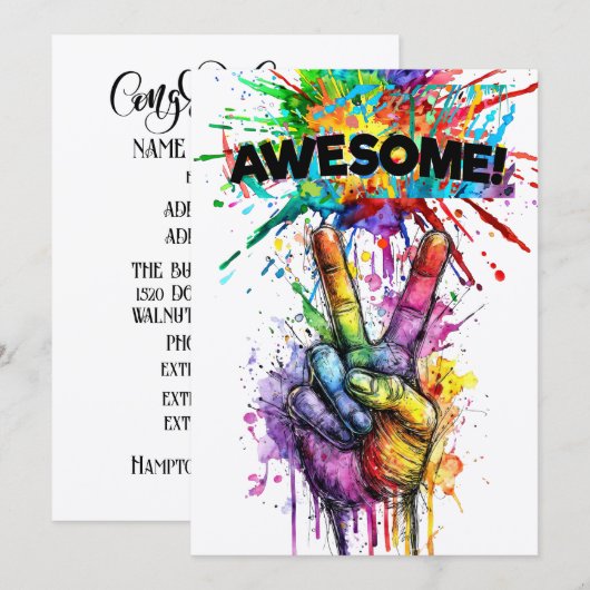 AWESOME  招待状 (正面/裏面)