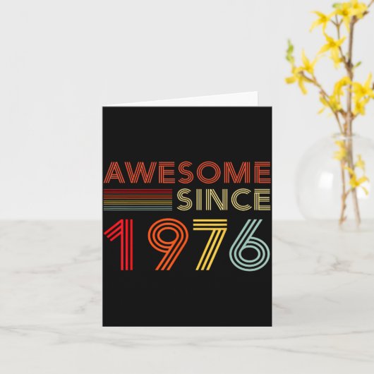 Awesome 50 Birthday Decorations Men 50yr 1976 50th カード (黄色い花)