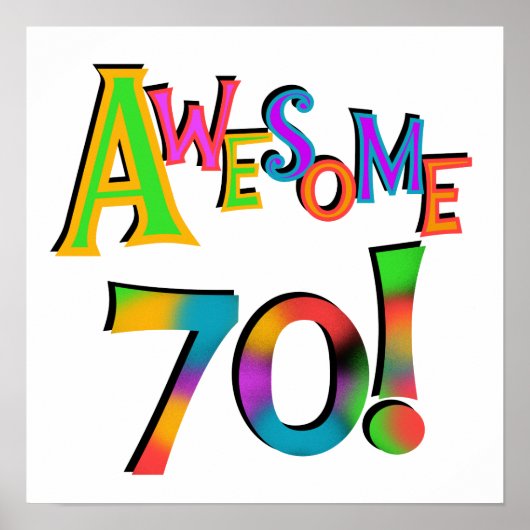 Awesome 70 Birthday T-shirts and Gifts ポスター (正面)