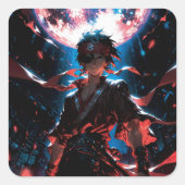 Awesome anime character スクエアシール (正面)