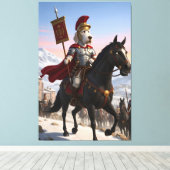 Awesome anthropomorphic Italian Spinone dog canvas キャンバスプリント (インサイチュ (ウッドフロア))