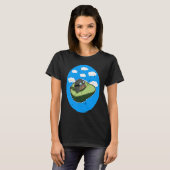 Awesome Avocado Plane Flying Avocado Tシャツ (正面フル)