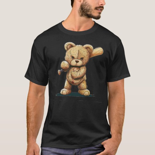 Awesome Baseball Teddy bear Tシャツ (正面)