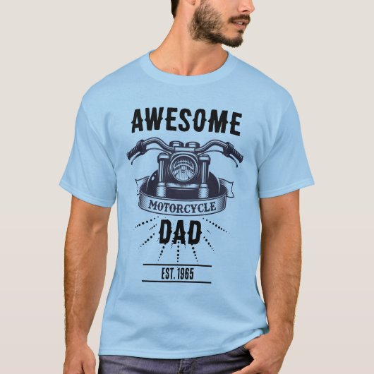 Awesome Biker Dad Gift Tシャツ (正面)