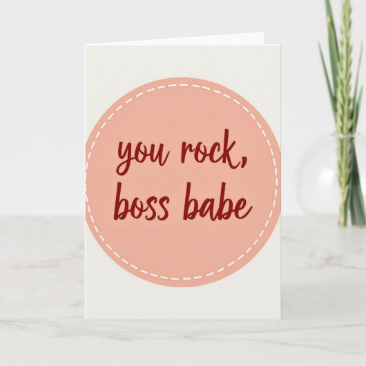 Awesome Boss Babe You Rock Card カード (正面)