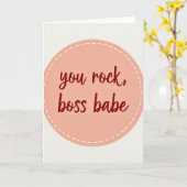 Awesome Boss Babe You Rock Card カード (黄色い花)
