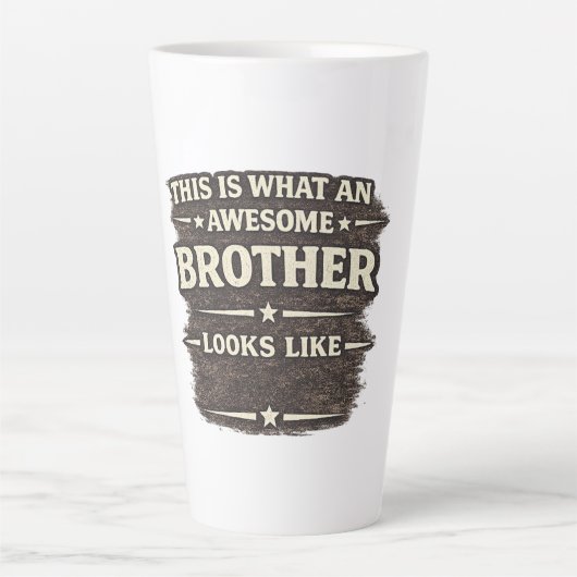 Awesome Brother Looks Like – Funny Quote Design カフェラテマグ (正面)