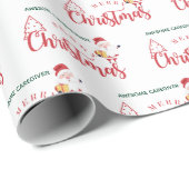 Awesome Caregiver Christmas Wrapping Paper ラッピングペーパー (ロールコーナー)